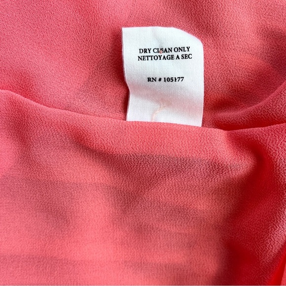 Ulla Johnson Noelle Dahlia Coral 100% Silk Long Sleeve Midi Dress Size 2 - Picture 10 of 17